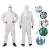 Mono microporoso desechable no tejido PP PE SMS suministros industriales traje de aislamiento seguridad trabajo mono protector