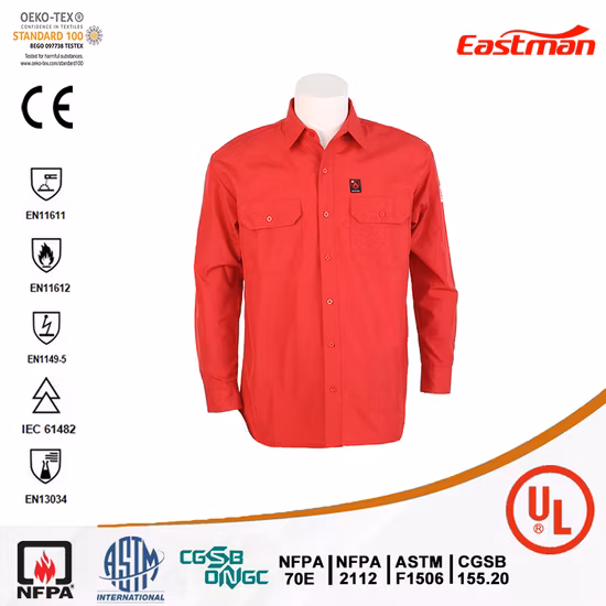 Nfpa 2112 Chaqueta Fr resistente al fuego con cintas reflectantes